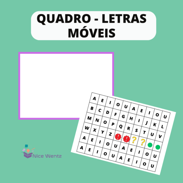 Quadro letras móveis