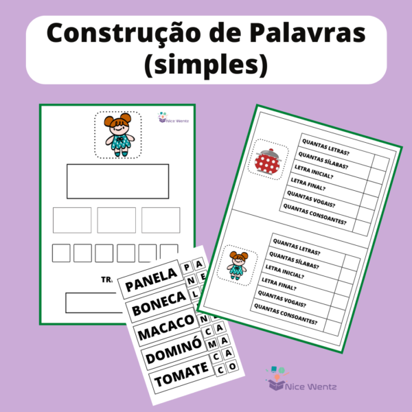 Sílabas simples - construção de palavras