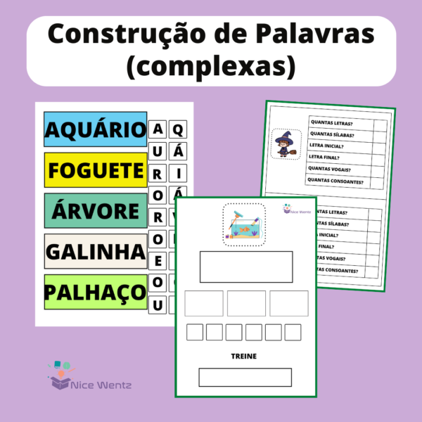 Sílabas complexas - construção de palavras