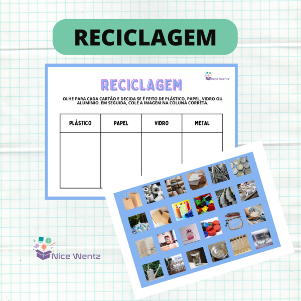 Reciclagem - quadro de separação