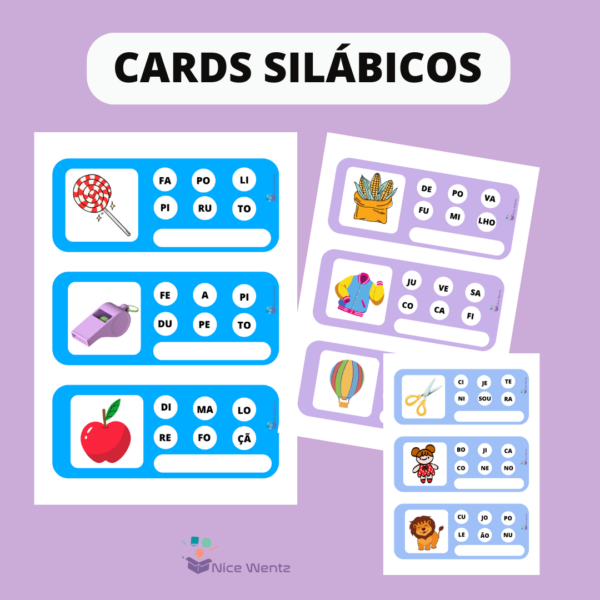 Cards silábicos - encontre a palavra