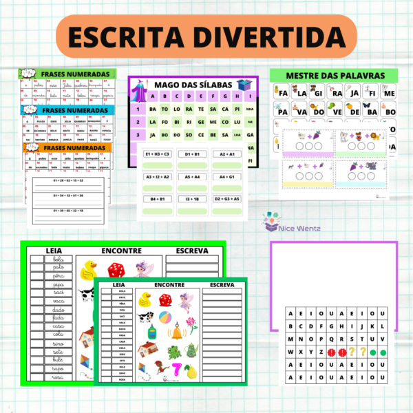 Combo Escrita divertida - 5 recursos