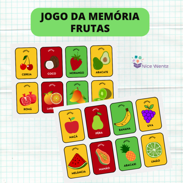 Frutas - Jogo da Memória