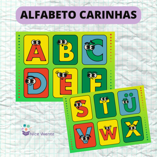 Alfabeto colorido - carinhas