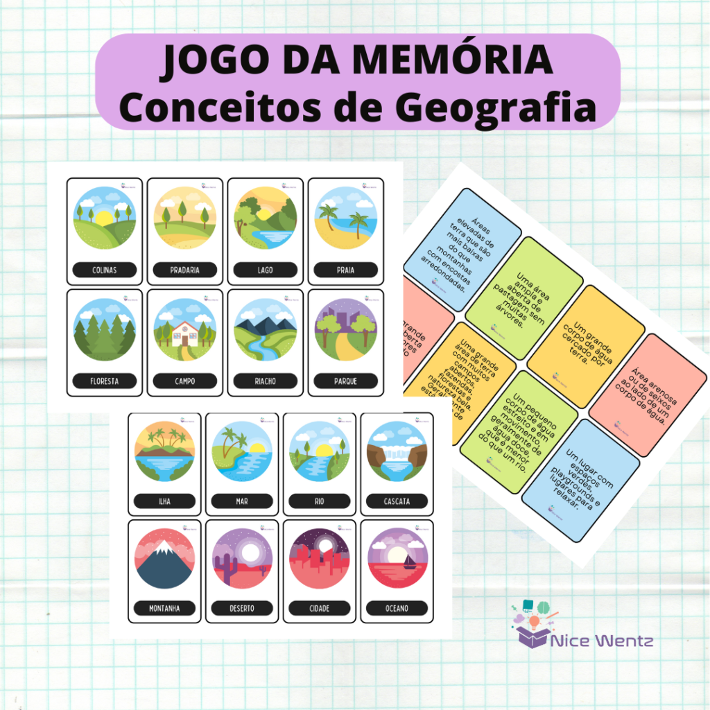 Jogo da Memória – conceitos de Geografia – Nice Wentz
