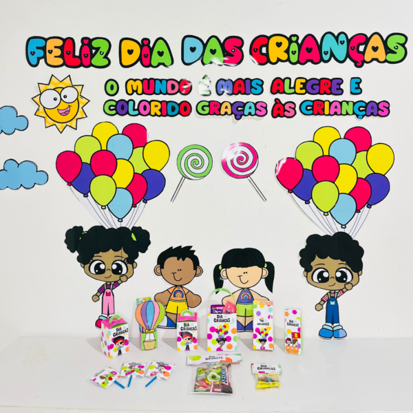 Painel - Dia das Crianças + Molde de lembrancinhas