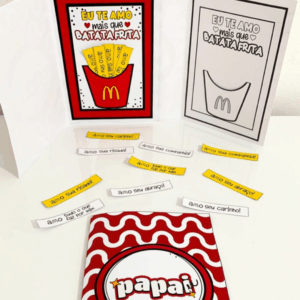 Cartão Dia dos Pais - Eu te Amo mais que Batata Frita