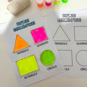 Formas Geométricas (barbante e tinta)